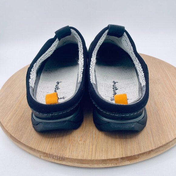 Timberland Smartwool Shoes Womens 8 Black Leather Slip On Mules Wool Lined - Picture 8 of 11